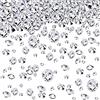 HICARER 4000 Pezzi Coriandoli da Tavola Cristalli da Sposa in 3 Misure Strass Diamanti Acrilici Riempitivi per Vasi per Compleanni Baby Shower Tavoli per Feste (Argento)