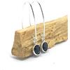 Eloboe essence Orecchini a gancio in argento sterling con pietra naturale sfaccettata onice da 6 mm