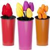 Koala (3 unità) Vaso da giardino matalico, colori rosa, arancione e rosso
