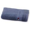 Tommy Hilfiger - Asciugamano da bagno, blu navy, spugna boucle, 520 g/m², 100% cotone pettinato, passamaneria jacquard e ricami, morbido e assorbente