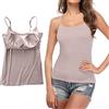 STARBILD Canotte da Donna a Canotta con Reggiseno Incorporato Canottiera di Base Solida Camicia Imbottita Regolabile con Spalline Sottili