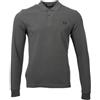 Fred Perry Polo da uomo a maniche lunghe M6006, grigio., 3XL