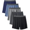 DAVID ARCHY Boxer Uomo Set 3 or 5 Pezzi, Mutande Uomo Boxer Confortevolezza, Elasticizzato, Traspirabilità, Resistente