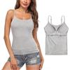 STARBILD Canotte da Donna a Canotta con Reggiseno Incorporato Canottiera di Base Solida Camicia Imbottita Regolabile con Spalline Sottili