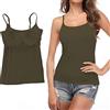 STARBILD Canotte da Donna a Canotta con Reggiseno Incorporato Canottiera di Base Solida Camicia Imbottita Regolabile con Spalline Sottili
