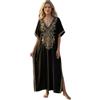 XIVISTO Donna Kaftan Lungo Abito da Spiaggia Floreale Parei Maxi Copricostumi Bohémien Costume da Bagno Coprire