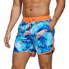 TMEOG Costume Uomo Mare Pantaloncini da Bagno Costumi da Piscina Surf Boxer Mare Costume da Spiaggia Bagno Vintage Pantaloncino Mare con Tasche e Coulisse(Foglie di Banana,S)