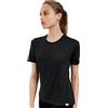 Merino.tech Maglietta Donna - T Shirt Lana Merino Manica Corta, 100% Intimo Lana Merinos Donna (Melange Black Crewneck, Small)