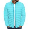 ORANDESIGNE Piumino Uomo Impermeabile Leggero Antivento ed Antipioggia, Giacca Autunnale Invernale da Uomo con Cappuccio Calda e Trapuntata A Azzurro S