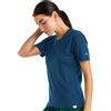 Merino.tech Maglietta Donna - T Shirt Lana Merino Manica Corta, 100% Intimo Lana Merinos Donna (Denim Crewneck, Large)