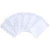 HOULIFE - Fazzoletti da donna piccoli bianchi in puro cotone con pizzo, 25 x 25 cm, per uso quotidiano e matrimonio, 6/12 pezzi, Bianco 7 - 12 pezzi