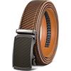 BULLIANT Cintura Uomo, Cintura Pelle 35mm,Trim Regolabile | Cintura Uomo Fibbia Automatica,Confezione Regalo