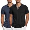 TARAINYA Polo Uomo Cotone Maniche Corte con Tasca M-4XL | 95%Cotone 5%Elastano, Collo a Contrastante, Tinta Unita, Regular Fit, Polo per Quotidiano e Golf, Estivo