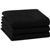 HOULIFE Fazzoletti da uomo neri in morbido cotone fazzoletto per funerale set fazzoletti da uomo, 43 x 43 cm, Nero , 43x43cm/16.9x16.9inch