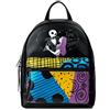 Disney Nightmare Before Christmas Zaino Donna Ragazze Adolescenti, Mini Zaino da Viaggio, Borsa Moda con Doppio Cinturino(Nero/Multicolore)