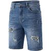 TONY BACKER - Bermuda Jeans Uomo, Pantaloncini Uomo Estivi con Strappi, Stile Casual, Urban, Shorts Denim, Jeans Corti Uomo Blu Art. HJ31