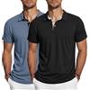 TARAINYA Polo Uomo Cotone Maniche Corte con Tasca M-4XL | 95%Cotone 5%Elastano, Collo a Contrastante, Tinta Unita, Regular Fit, Polo per Quotidiano e Golf, Estivo