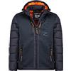 Geographical Norway Beachwood Men - Cappotto Antivento Uomo - Giacca Invernale Caldo - Giacca Con Fodera Impermeabile Resistente Inverno (Marina L)