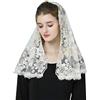 BEAUTELICATE Velo Di Pizzo Da Sposa Chiesa Cattolica Messa Triangolare Infinito Mantila Sciarpa Copricapo In Latino Champagne Oro V116