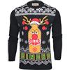 Xact Maglione Natalizio da Uomo, Tema Divertente e Birichino (Reinbeer - Ink) XL