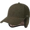 Stetson Vaby Earflap Fullcap con Cachemire Uomo - Berretto con Visiera e coprinuca - Berretto da Baseball con paraorecchie - Cappellino in Lana Autunno/Inverno Oliva Scuro S (54-55 cm)