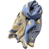 GFM® - sciarpa stampata - uccelli rondini fenicottero pettirosso (SWSCF)