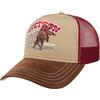 Stetson Cappellino Trucker Rodeo Days Uomo - cap Berretto Baseball Mesh Snapback, con Visiera, Visiera Estate/Inverno Primavera Estate Autunno Inverno - Taglia Unica Beige-Rosso