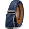 BULLIANT Cintura Uomo, Cintura Pelle 35mm,Trim Regolabile | Cintura Uomo Fibbia Automatica,Confezione Regalo
