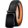 BULLIANT Cintura Uomo, Cintura Pelle 35mm,Trim Regolabile | Cintura Uomo Fibbia Automatica,Confezione Regalo