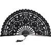Hitopin Pizzo Ventagli Vintage Retrò a Mano, Ventilatore Ricamato da Sposa per Halloween Tea Party