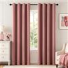 MIULEE Tende per Interni Oscuranti Termiche Anelli 2Pz 140x245cm Rosa