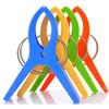 Itian 4 Pezzi Bucato Clip per Telo da Spiaggia,Mollette in Plastica Grandi Multicolore,Clip di Vestiti Antivento Pioli Supporti per Telo Mare, Trapunta, la Conservazione degli Alimenti, la Lavanderia
