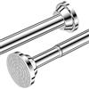 Zourglow Bastone Tenda Doccia Senza Forare Acciaio Inossidabile 70-195cm