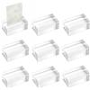 qxayxa 9 Pz Supporti per Carte in Acrilico Transparente, Supporti da Tavolo, Segnatavolo Porta Cartoline, Supporto da Tavolo in Plastica, Supporti per Segnaposto Matrimonio Natalizio (5x3x2 cm)