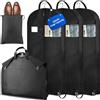 Vautvis Borsa Porta Abiti, 3 Custodia Porta Abiti E 1 Sacchetti Scarpe, Custodie Per Abiti 100 * 60cm, Porta Abiti Da Viaggio Antipolvere Impermeabili E Anti Umidità, Per Abiti, Vestiti, Cappotti