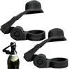 Vauki Soldat Salute Birra Bier Bier Helm, Reutilizzabile, casco da birra antipolvere nero, casco da birra Soldier Salute, divertenti tappi decorativi, chiusura per bottiglie di birra
