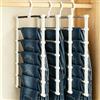 Halorin 4 grucce per pantaloni, salvaspazio, 6 piani, in acciaio inox, salvaspazio, 80% pieghevole, antiscivolo, per camera da letto e armadio