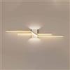 Mjsdjof Applique da parete lineare geometrica, lampada da parete a strisce di metallo con illuminazione a 360°, applique da comodino a LED moderne dimmerabili, lampade da parete minimaliste nordiche p
