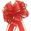 QUARKZMAN 10pz 4 Fiocchi Regalo Grandi Dorato, Fiocchi Regalo Organza per Auto, per Cestini per Auto Nuziali, Regali Natale, Rosso