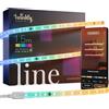 Twinkly Line Starter Kit 1.5m, Striscia LED Multicolore, Kit con Controller Intelligente, Compatibile con Alexa e Google Home, Luci Gaming, 16M+ di Colori, Controllato da App, Filo Bianco