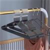Niulab Grucce appendiabiti in metallo (40 cm) - 20 pezzi salvaspazio per adulti, spessore 0,4 cm, carico con indumenti pesanti, grucce con scanalatura antiscivolo per cappotti, pantaloni