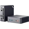 AWOW Mini PC Gen12 N100 Quad Core 3,40 GHz, 8 GB DDR4 512 GB M.2 SSD Wi-11 Pro Mini computer desktop, Micro PC Doppio display HDMI DP 4K @ 60 Hz RJ45 Gigabit Ethernet, WiFi5