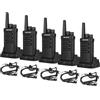 Retevis MateTalk P64 Radio Bidirezionale Digitale con Auricolare, Walkie-Talkie Professionali a Lungo Raggio, Compatibile con Motorola, Chiamata di Gruppo, VOX, per Comunicazioni (5 Confezioni)