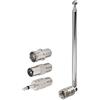 Superbat Kit antenna telescopica FM 75 Unbal connettore tipo F DAB Radio antenna di ricambio per TV AM FM Radio ricevitore stereo Bose Wave ecc.