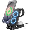 ACEQINGSE Stazione di ricarica per Samsung, supporto di ricarica 4 in 1 per Samsung Galaxy S26 Ultra/S24 Ultra/S23/S22/Note 20/Z Flip 7/Fold 6, caricatore per Galaxy Watch Ultra/8/7/6, Galaxy Buds 3/2