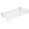 SHINEOFI Supporto per Monitor Multi-Funzionale da Tavolo in Acrilico e Acciaio Inossidabile per Organizzazione Workspace per Ufficio e Scrivania Minimalista