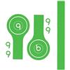 Mygoodprice Adesivo effetto carbonio 3D Skin per Beats Solo Verde