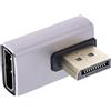 InLine Adattatore DisplayPort 1.4, 90° verticale a sinistra, DP maschio a femmina, compatibile 8K, 17291I