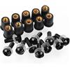 UYCHYTQR Kit bulloni Per CBR 125R 250R 300R 500R 600 900 954 1000 RR CBR150R CBR400R CBR650R 600F 650F CBR954RR M5 10PCS Kit Viti For Parabrezza(Nero)