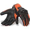 Oro Biker Guanti Moto Full Finger Traspirante Hard Knuckle Protettivo Touchscreen per Moto Corsa Guanti per Uomo (XL, Arancione)